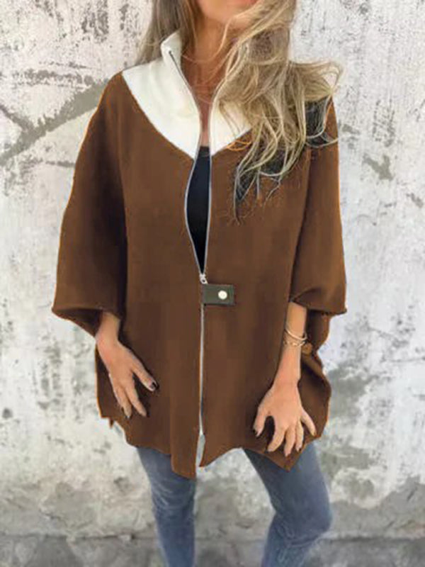 Autumn and Winter Casual Loose Zip Jacket