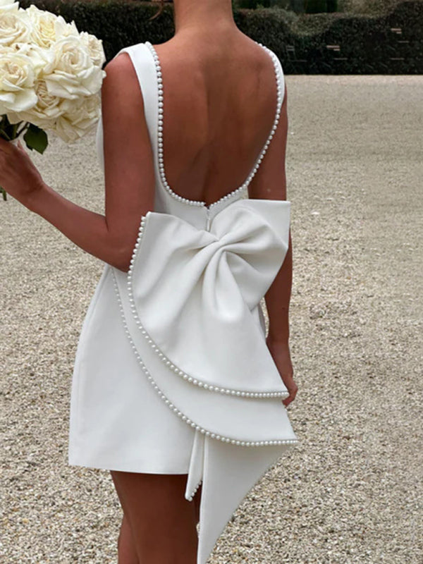 Elegant Pearl Detail Dress