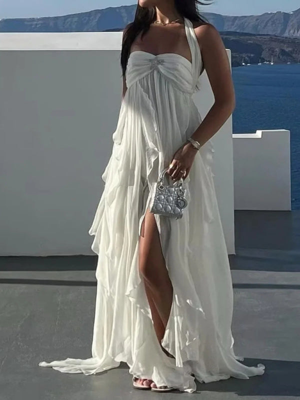 French Lace Halter Tube Dress