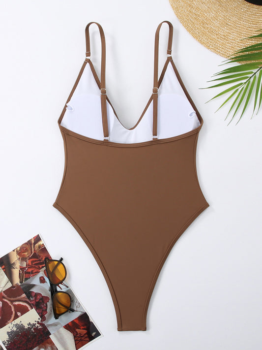 Simple Women's One-Piece Swimsuit