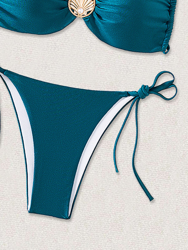 Backless Metal Pin Bikini