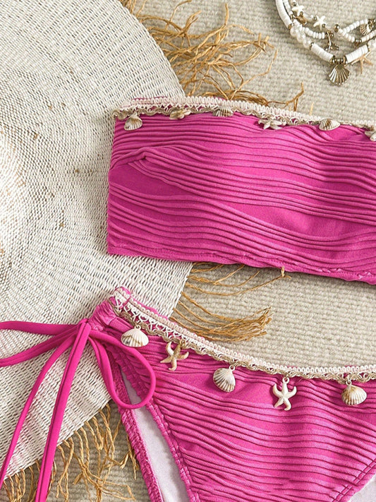 Sexy Starfish Shell Tassel Swimsuit Bikini