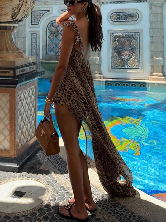 Chic Leopard Holiday Skirt Set