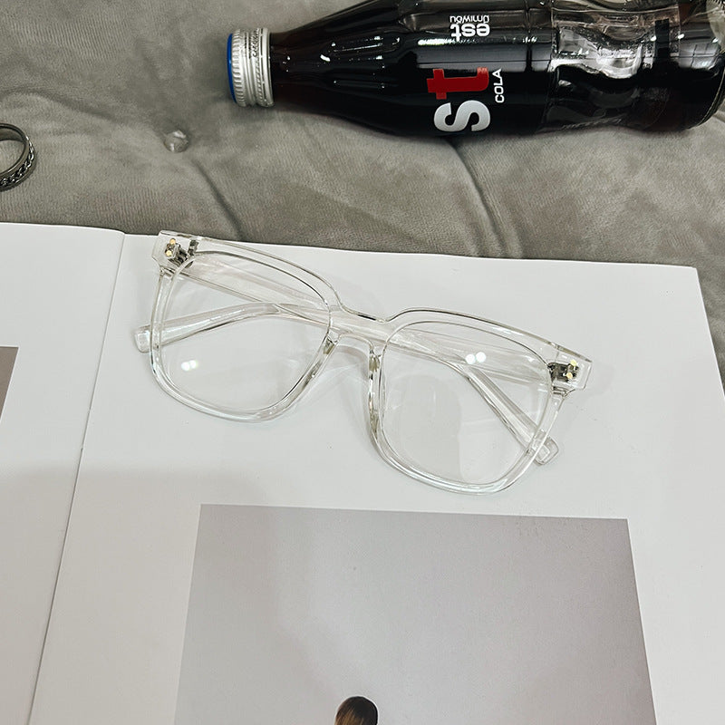 Internet Celebrity Vintage With Large Rims Glasses Women's Korean-style Ins Round Face