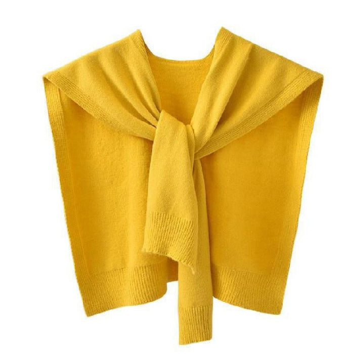 Women's Cored Yarn Knitted Shawl Spring Autumn Outerwear Waistcoat