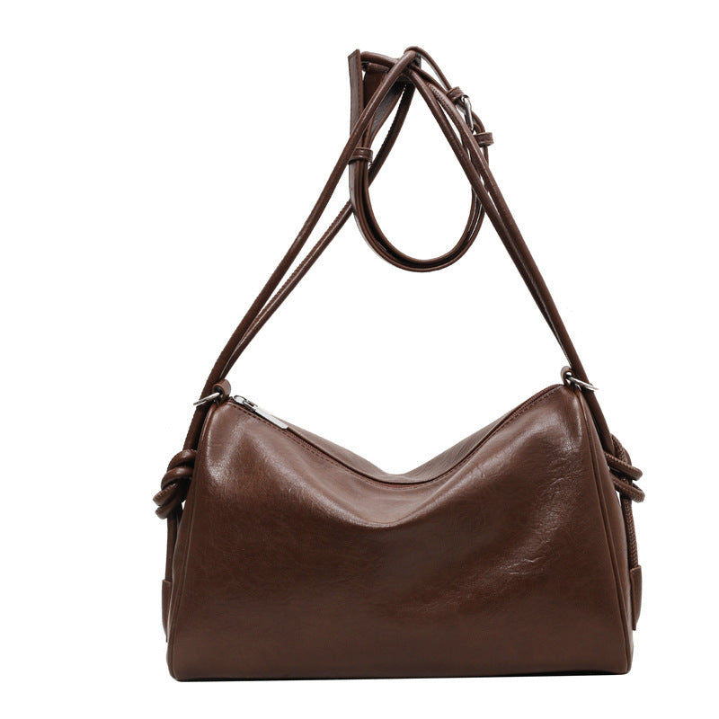 Simple Texture Hobo Fashion All-matching Large Crossbody Bag