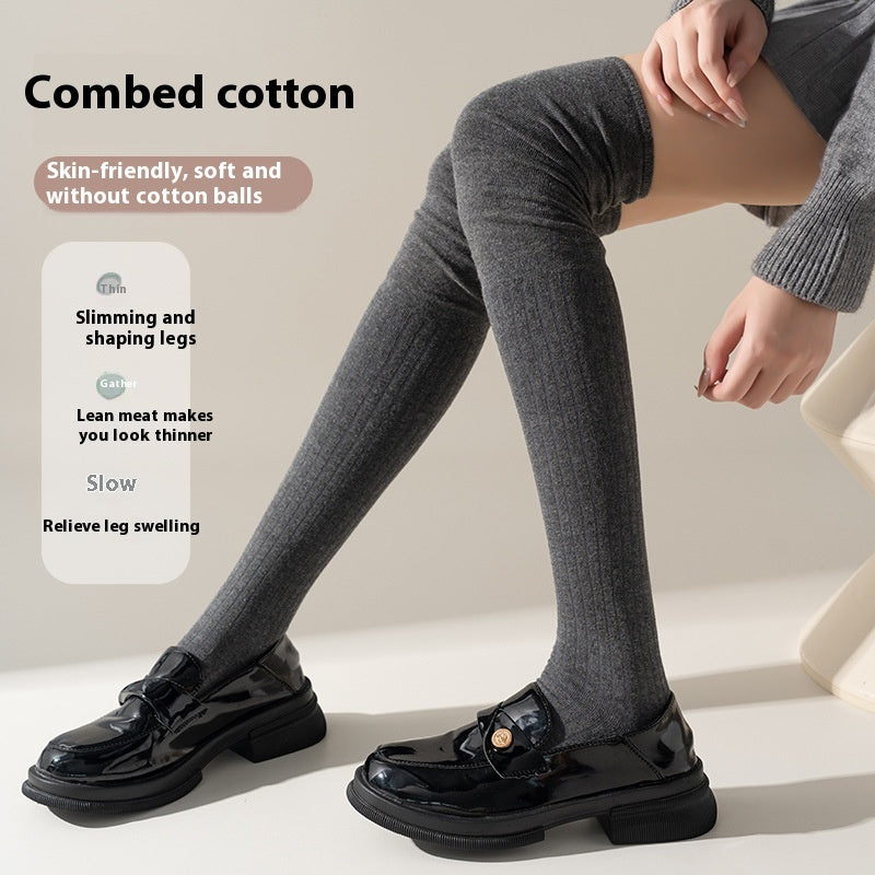 Autumn And Winter Stitching Over Knee Thigh High Socks