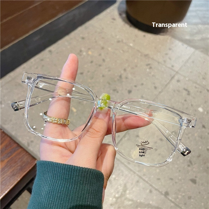 Women's Simple Color Matching Creative Large Frame Glasses