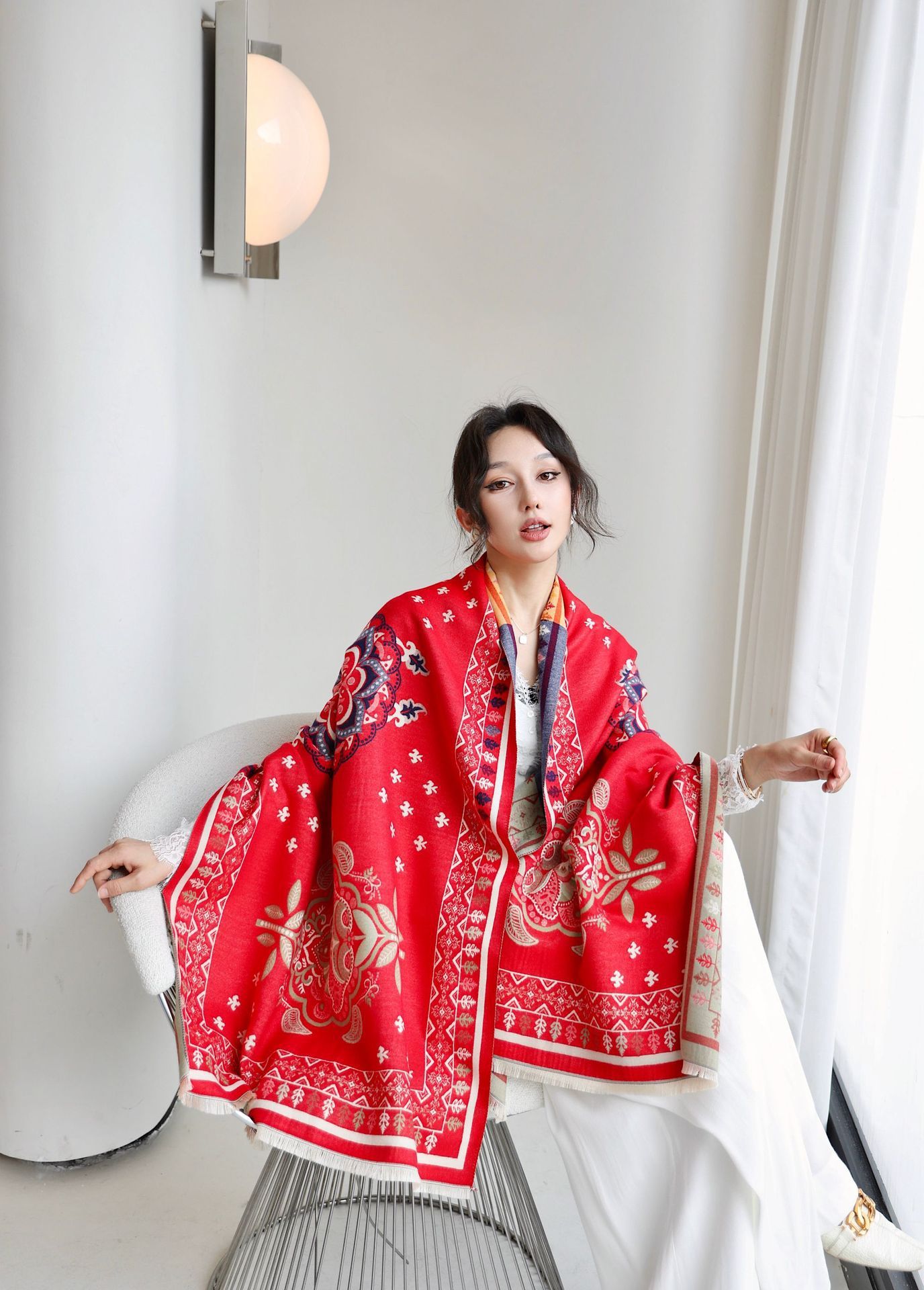Autumn And Winter High Sense Office Shawl Dual-use Korean Style