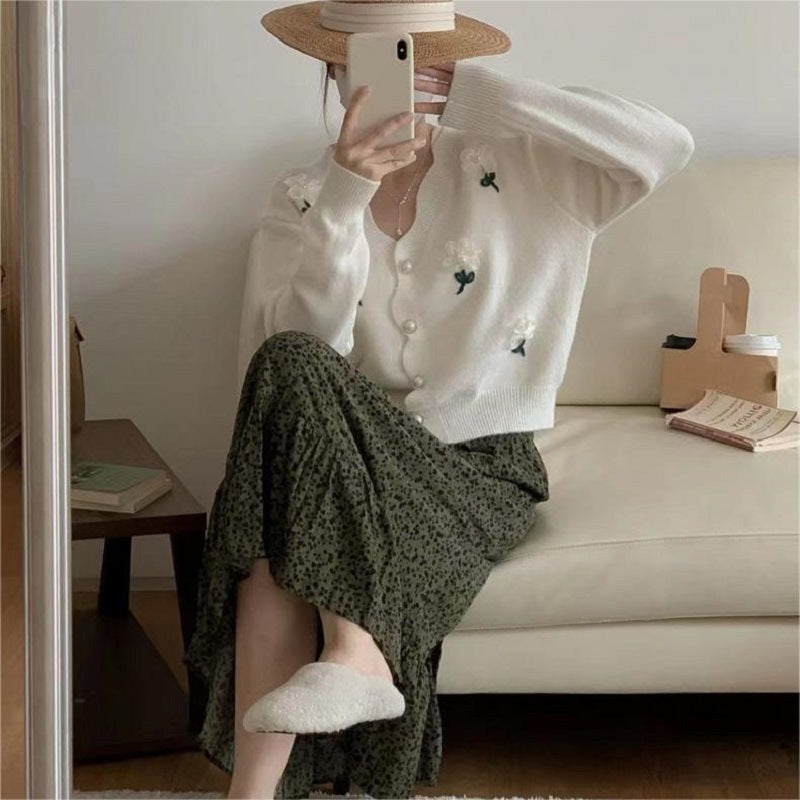 Flower Style Lace Collar Top