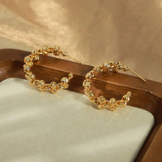 copper C-Hoop Earrings