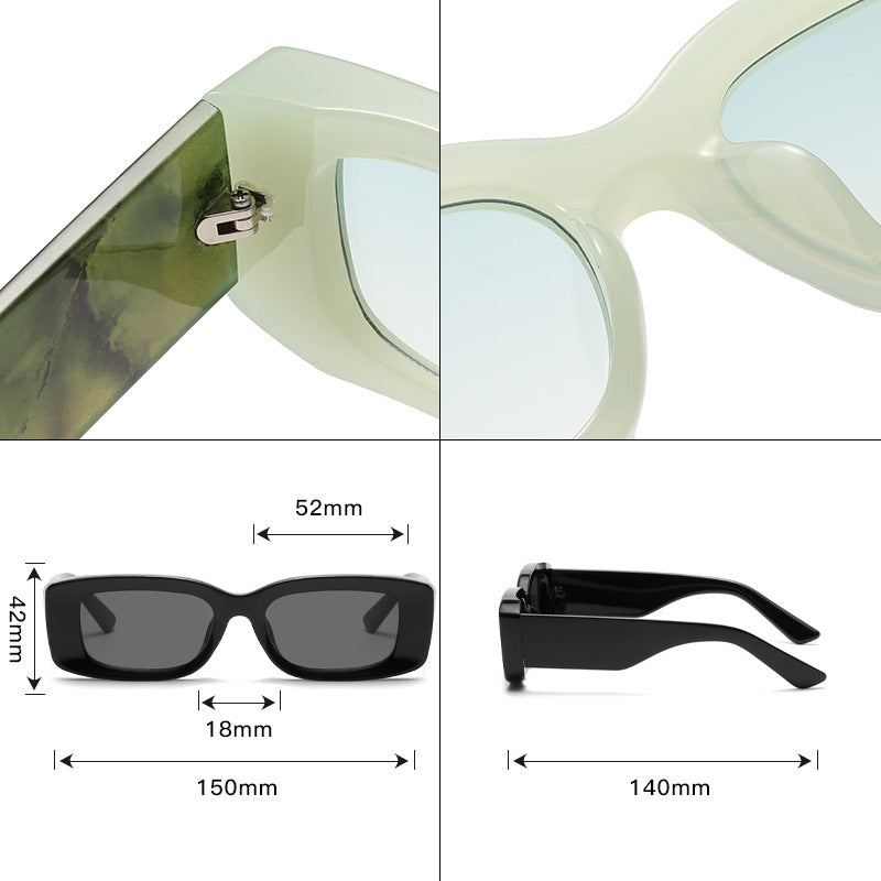 Square Sunglasses Retro Fat Edge Thick Frame Glasses