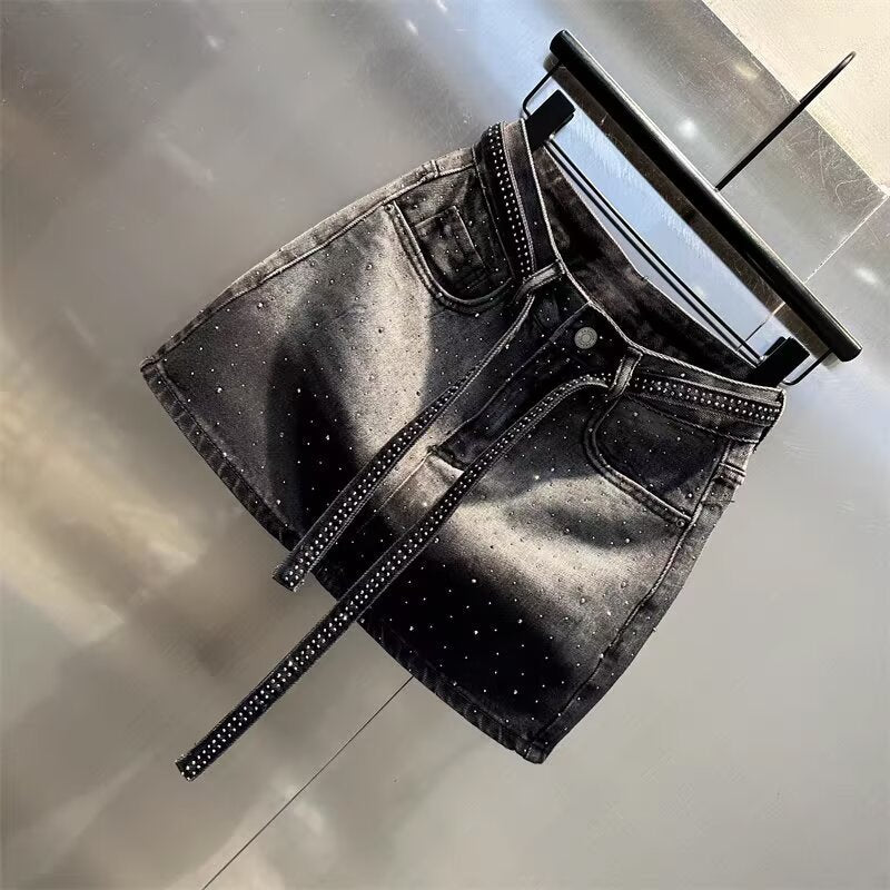 Denim Wide Leg A- Line Skirt