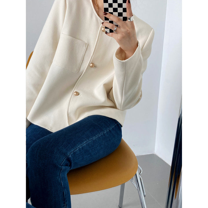 Parisian Chic Woolen Short Cardigan Jacket