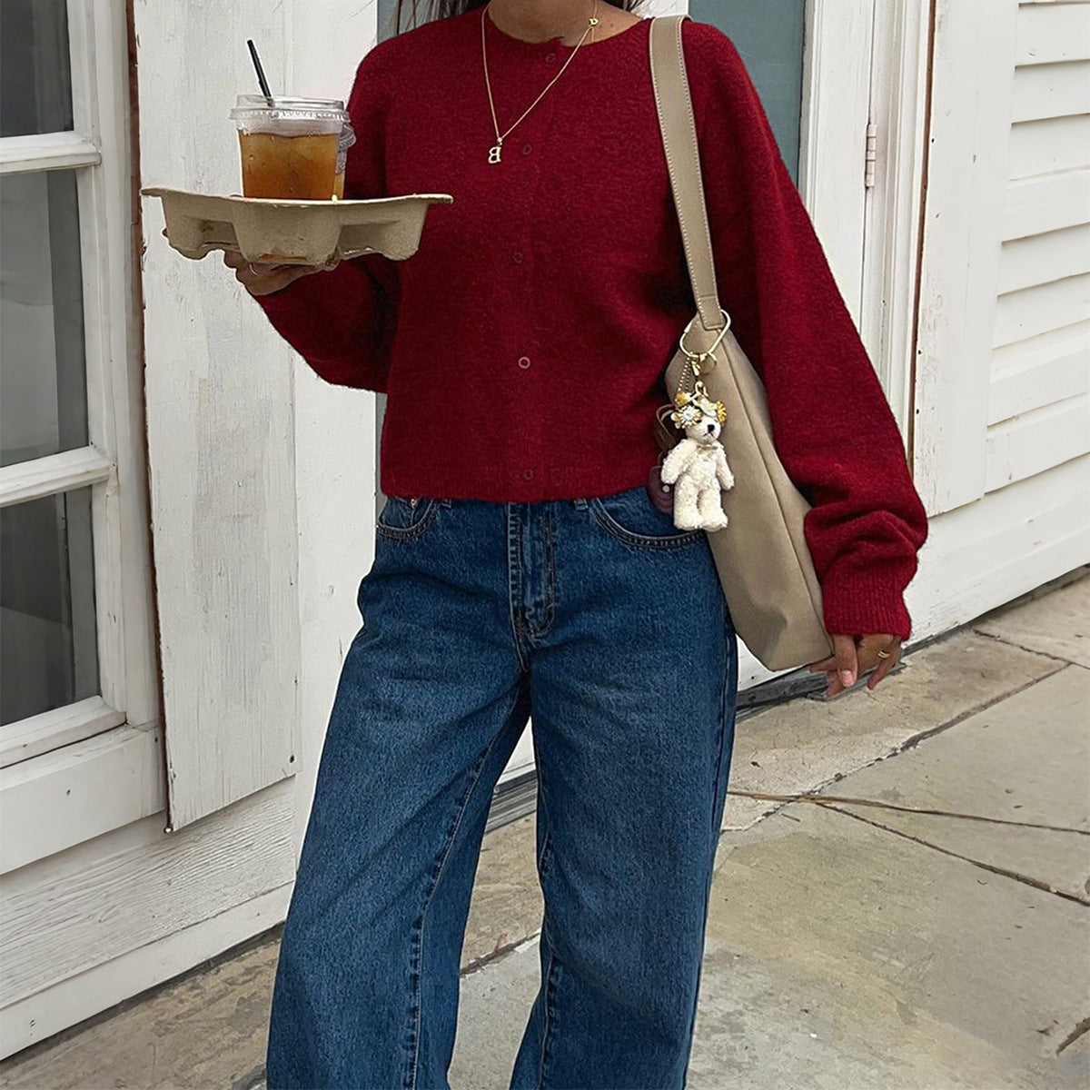 Casual Simple Style Long Sleeve Vest Women's Clothing