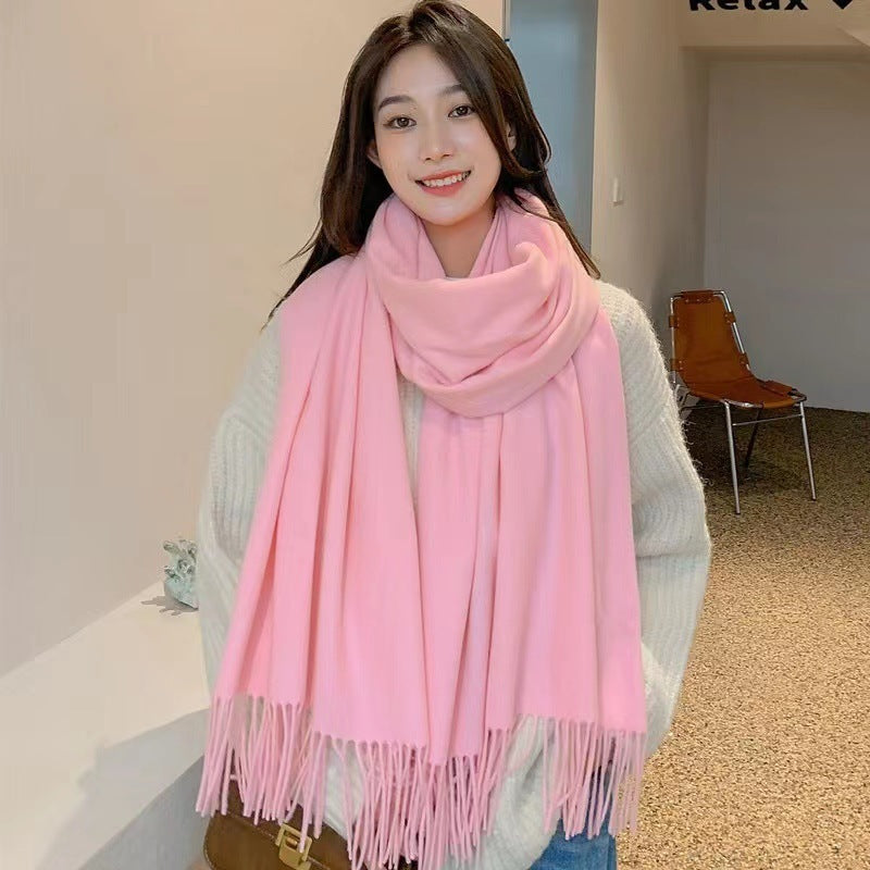 Women's Autumn And Winter Tassel Cashmere Scarf