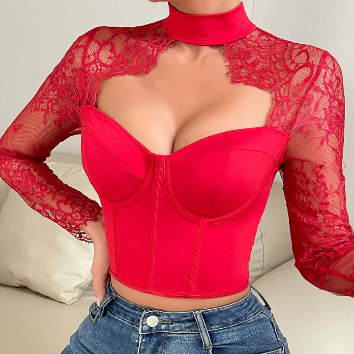 Elegant Lace Corset Top