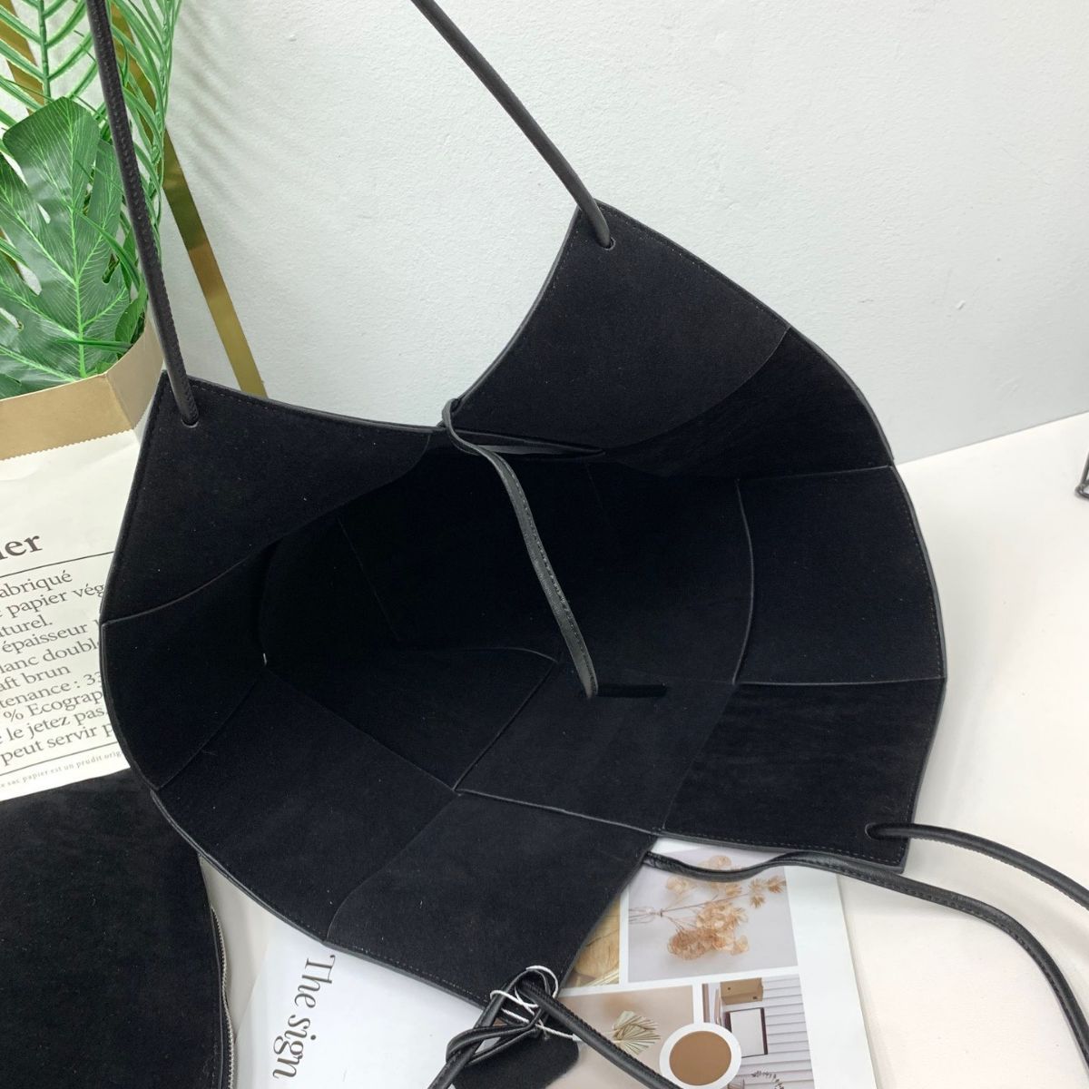 Woven Leather Shoulder Bag