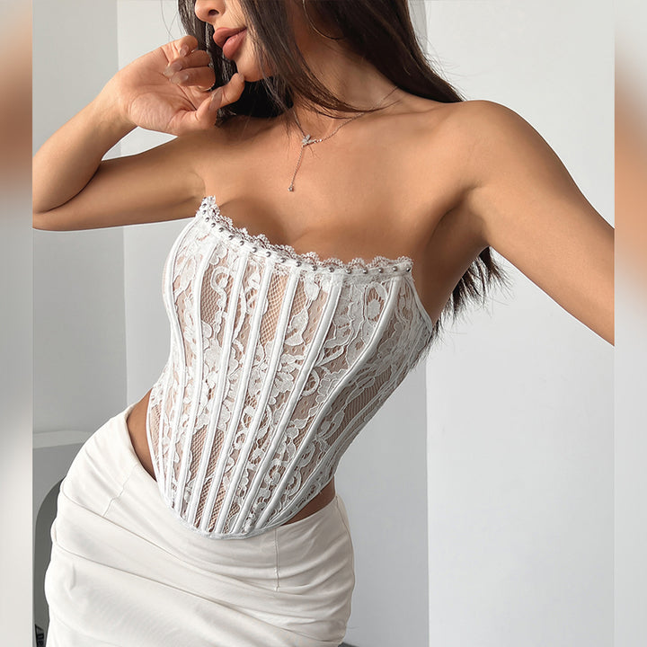 Floral Lace Wrap Top