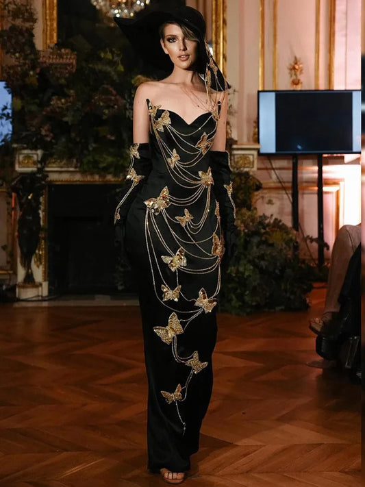 Elegant Butterfly Evening Dress