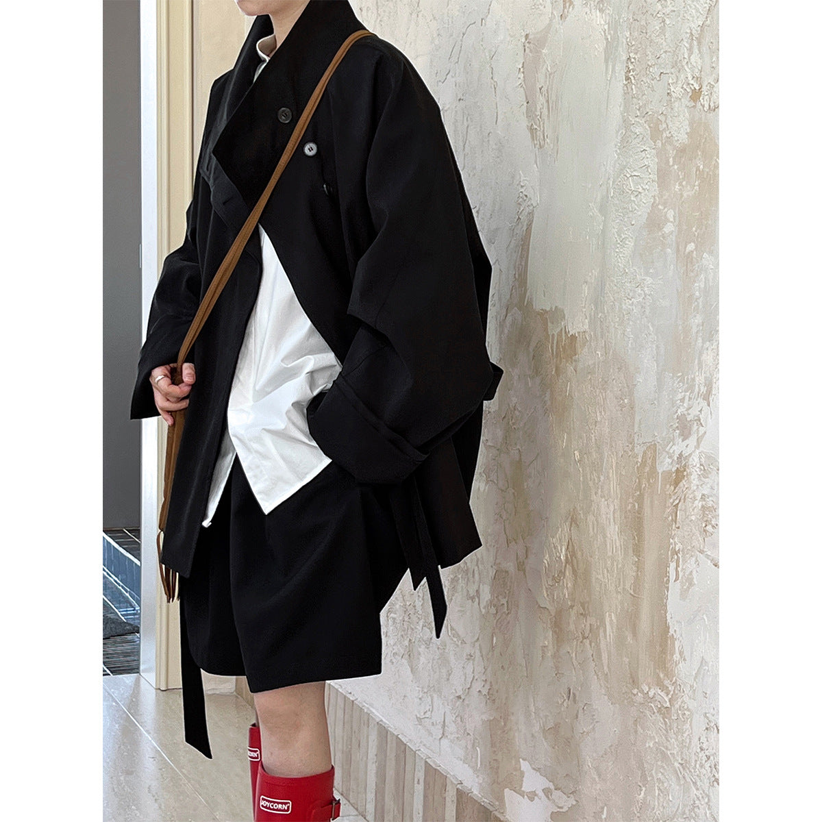 City Luxe Short Belted Trench Jacket