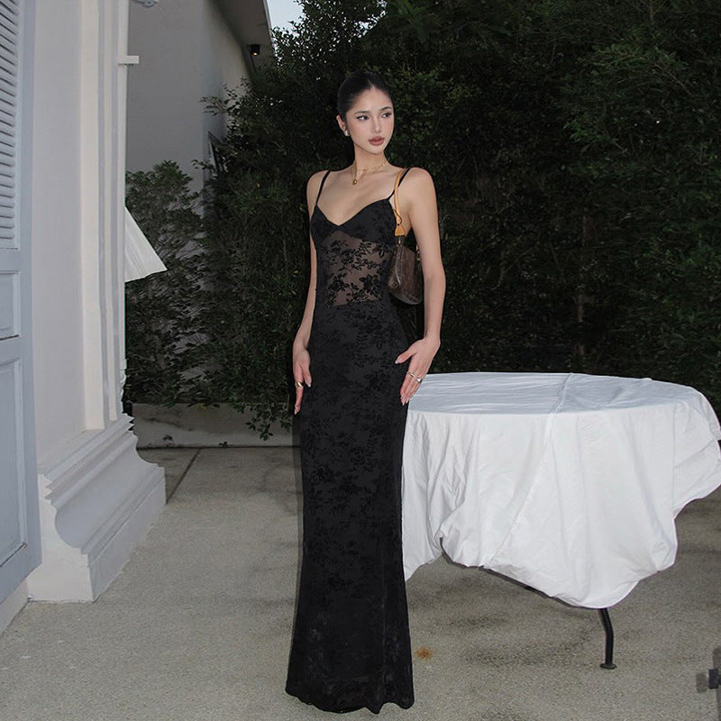 Chic Mesh Evening Dress