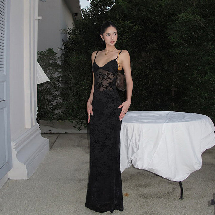 Chic Mesh Evening Dress
