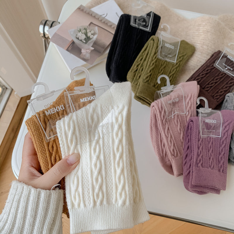 Women's Socks Japanese Style Knitting Twist