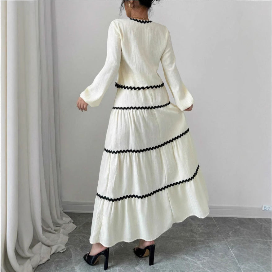 Layered Lace Lantern Sleeve Set