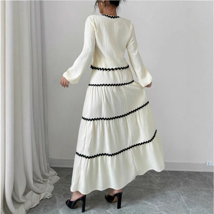 Layered Lace Lantern Sleeve Set