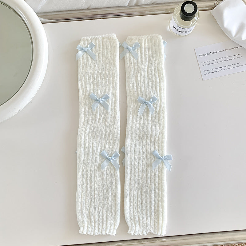 Women's Japanese Sweet Cute Bow Bunching Socks