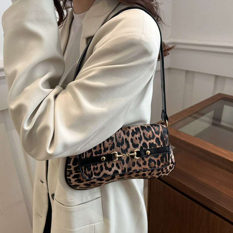 Fashion Leopard Print Handbag Women's Light Luxury Shoulder