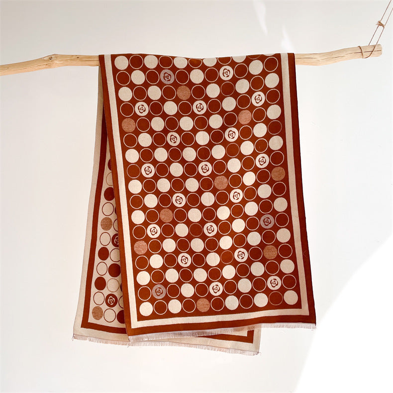 Thickened Warm Shawl Cashmere Winter Circle Scarf