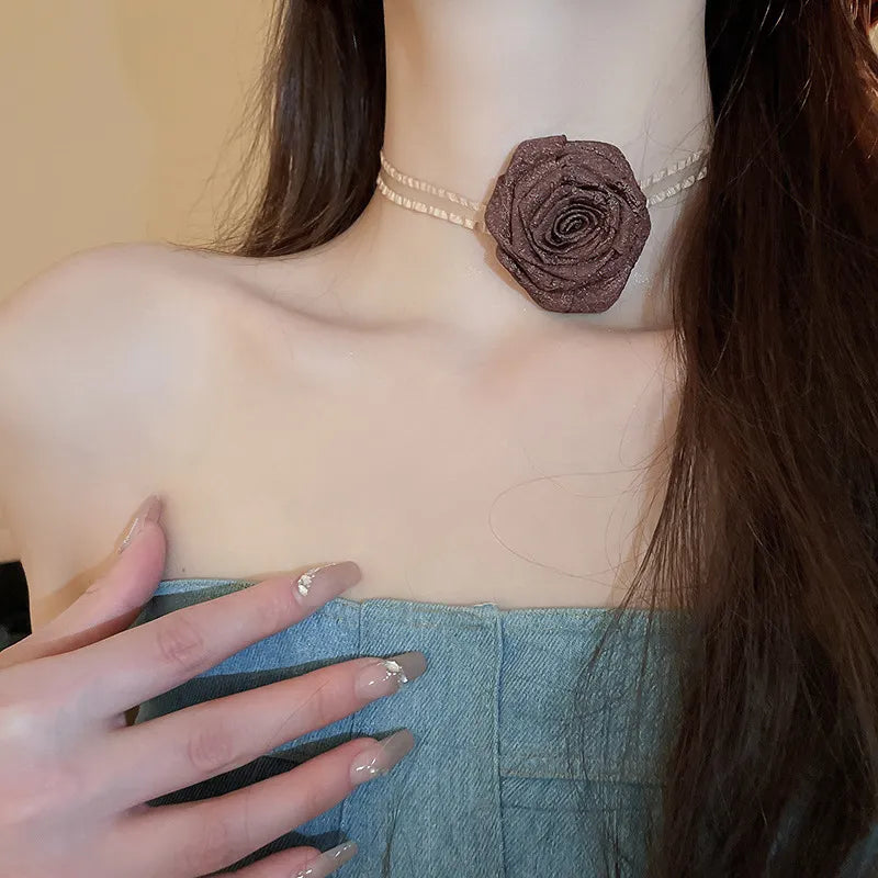 Romantic Rose Pendant Necklace