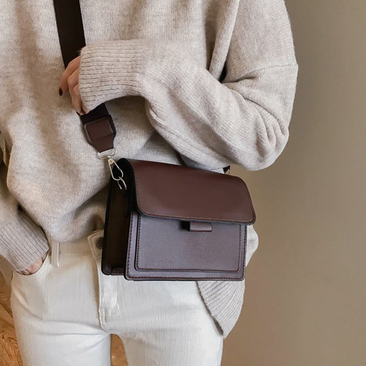 Wide Shoulder Strap Small Square Bag Retro Single Shoulder Messenger