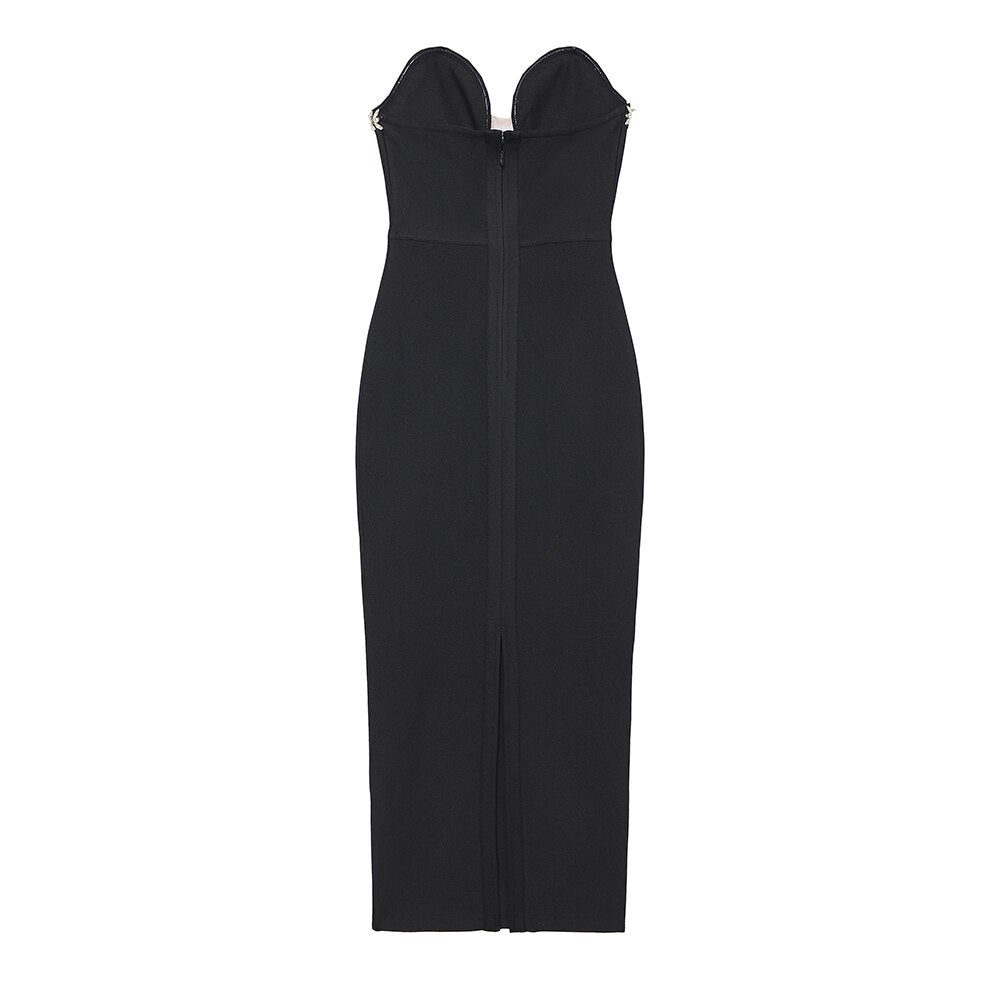 V-Neck Tube Bandage Dress