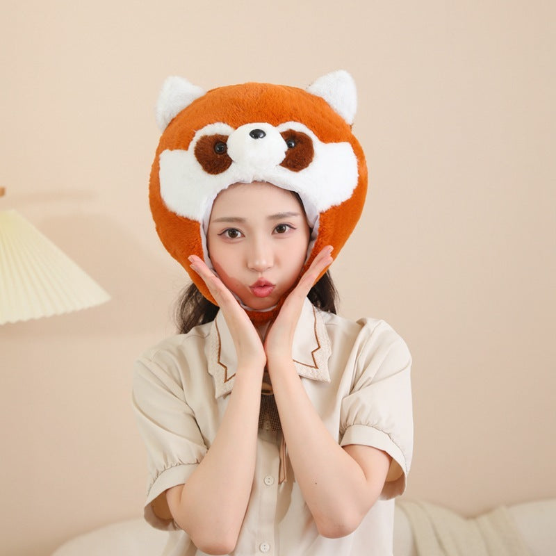 Brown Raccoon Headgear Hat Photo Shoot Props Cartoon Headgear