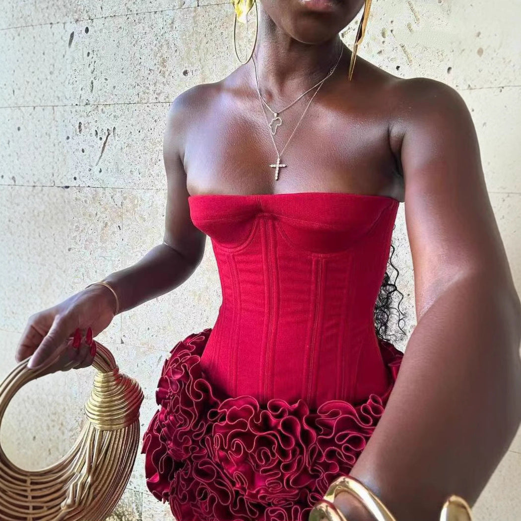 Strapless Mini Ball Gown