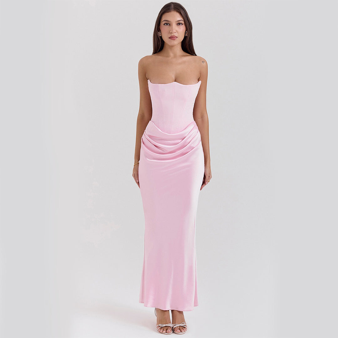 Slim Bandeau Evening Dress