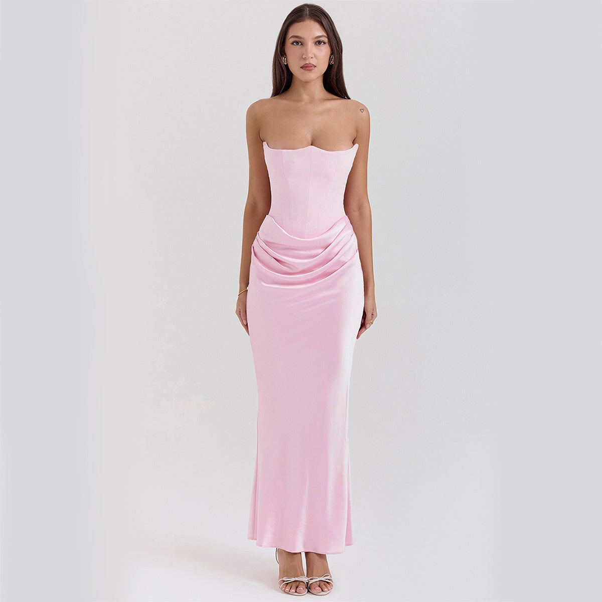Slim Bandeau Evening Dress
