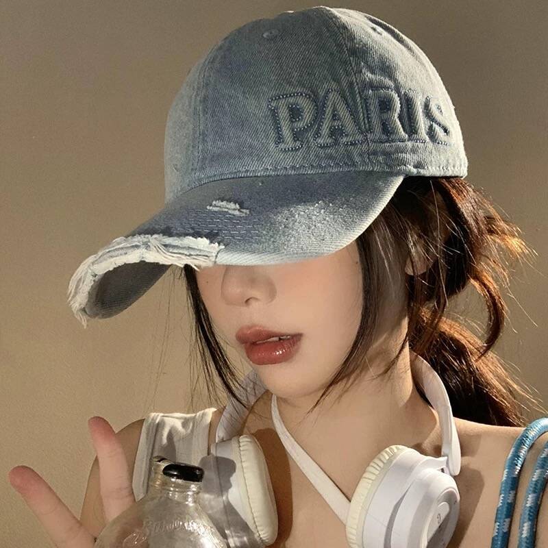 Washed Denim Baseball Cap