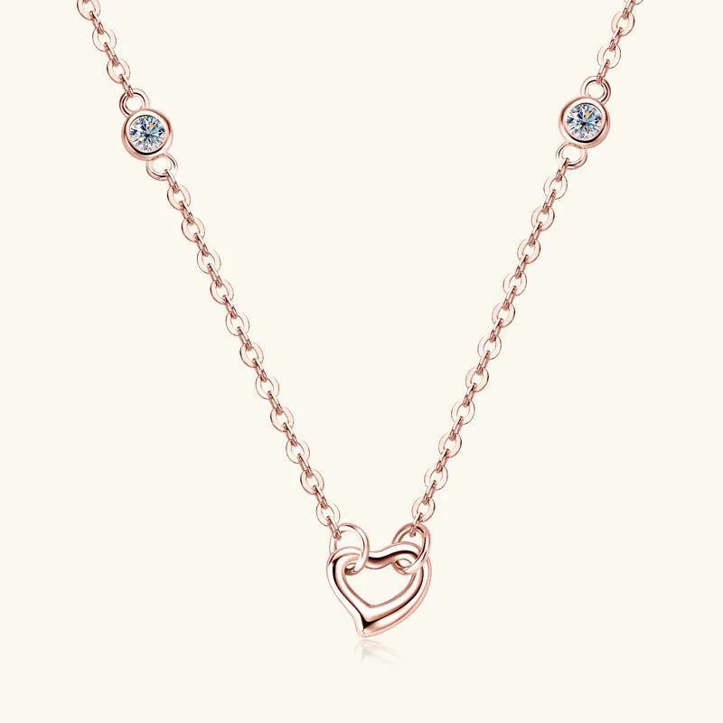 Moissanite Heart Necklace