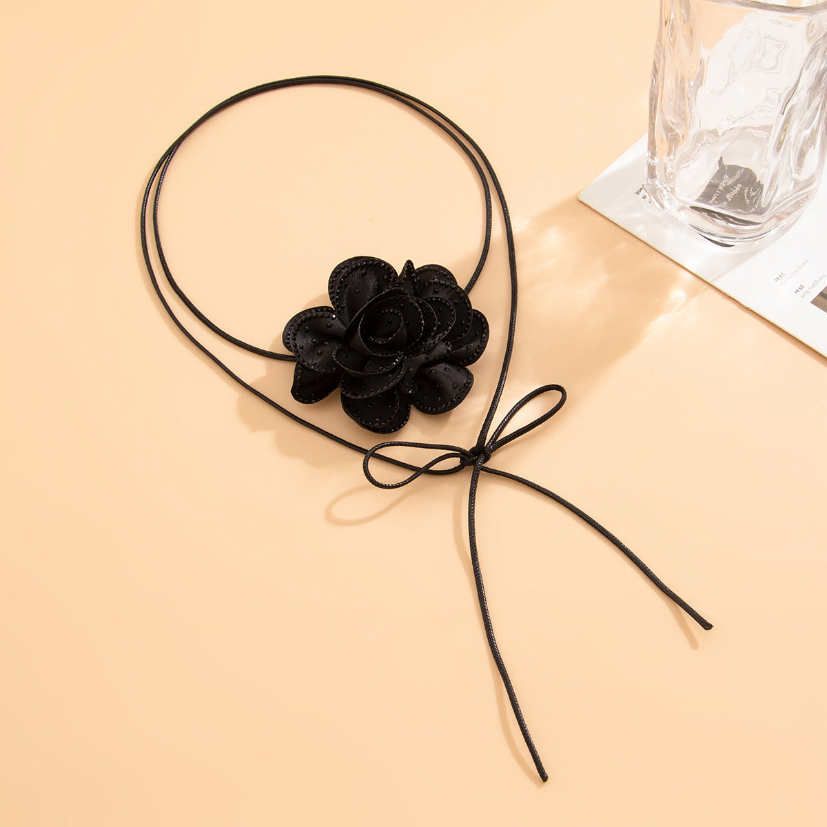 Black Rose Choker Necklace