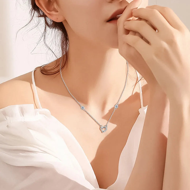 Moissanite Heart Necklace