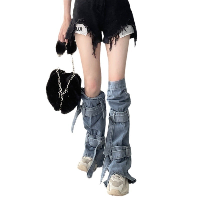 Jeans Foot Sock Sweet Cool Millennium Hot Girl Design Sense