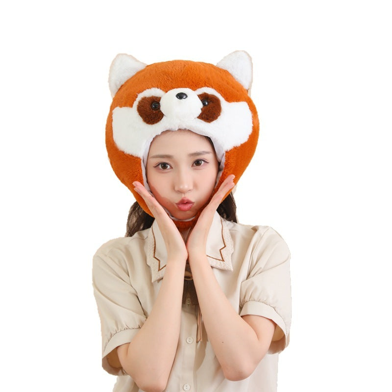 Brown Raccoon Headgear Hat Photo Shoot Props Cartoon Headgear