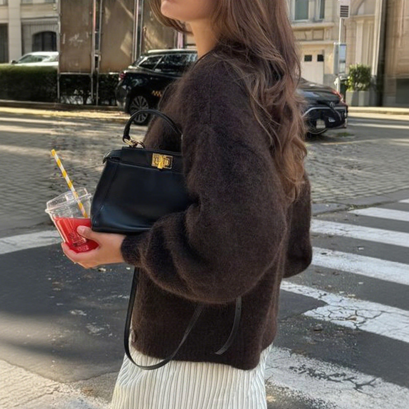 Casual Simple Buttons Long Sleeve Coat Sweater