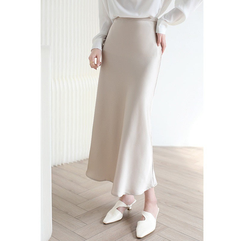 High-grade Silk Mid-length High-end Fishtail Long Skirt