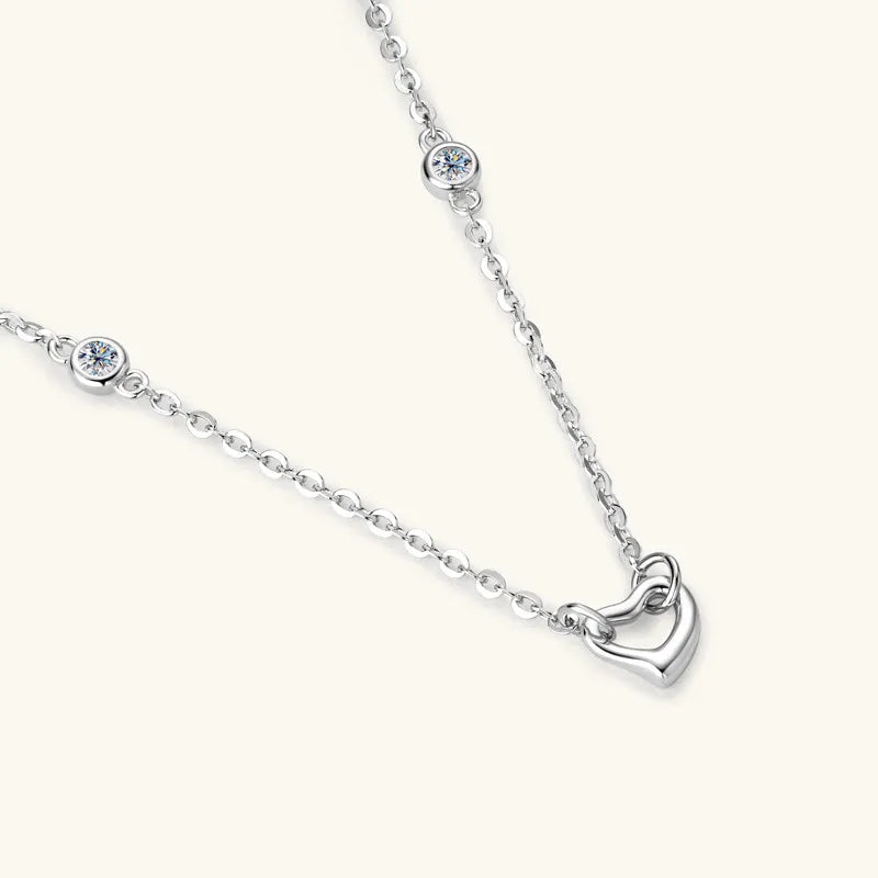 Moissanite Heart Necklace