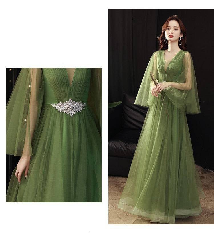 Luxury Green Evening Gown
